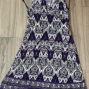 Apt. 9 Blue and White Halter Maxi Sundress